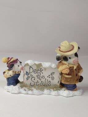 Vintage Enesco Mary Mary Had A Farm 'A Chip Off The Old Block' Figurine